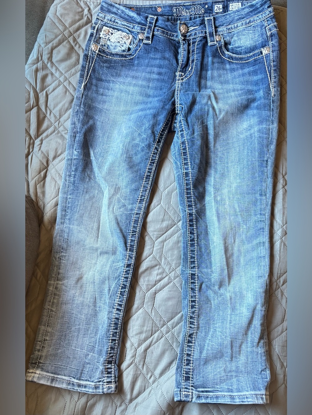 MISS ME Blue Ankle/Crop Jeans Size 26